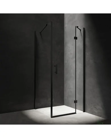 MANHATTAN kabina prysznicowa prostokątna z drzwiami uchylnymi, 80 x 100 cm
