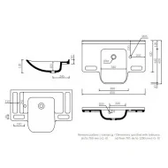 Marmorin Uni umywalka wisząca 85x60 PU093010850