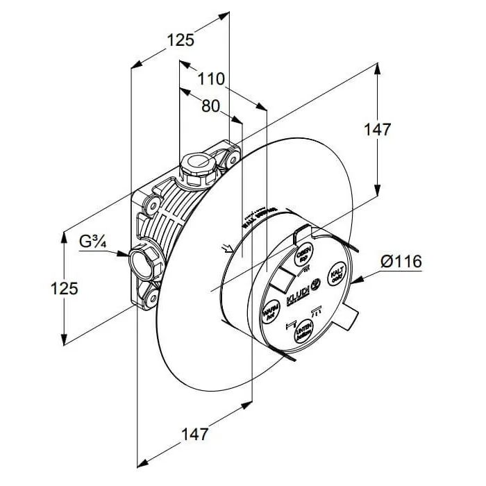 Kludi Flexx.Boxx 88011 DN 20 element podtynkowy