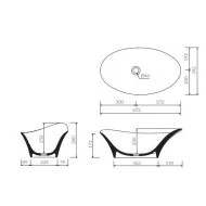 Marmorin Alice II umywalka nablatowa 67x39 PU002020672