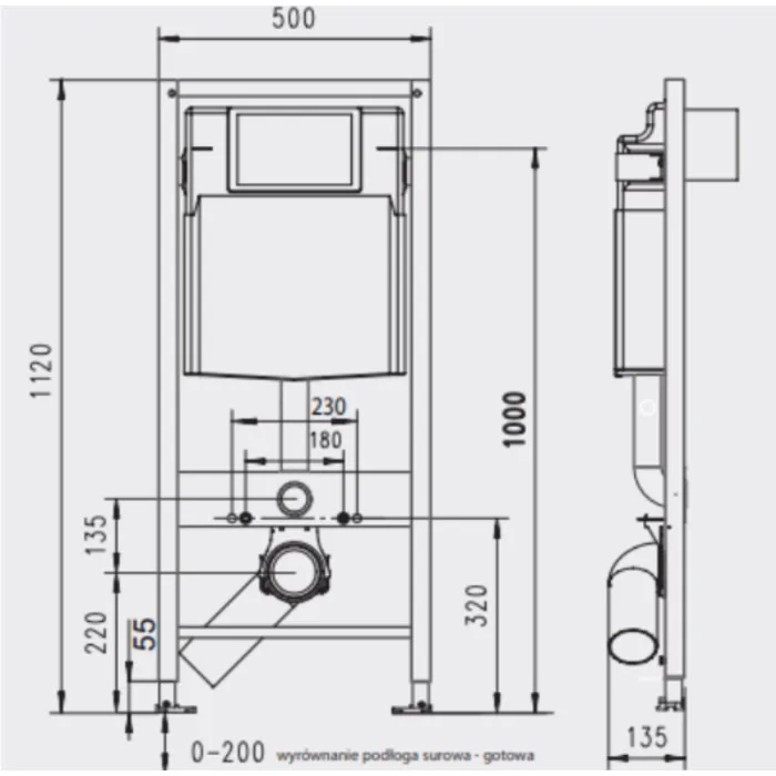 Werit JOMOTech stelaż WC + przycisk Exclusive 2.0 biały + wsporniki 174-91100900-00