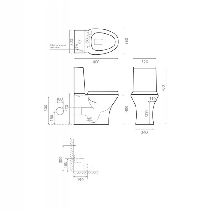 Bathco Ibiza kompakt WC z deską wolnoopadającą biały 4501