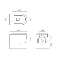 Bathco Antequera miska WC wisząca z deską 4567 Miski WC