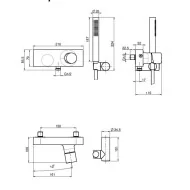 Exposed shower mixer with shower set F3855CR