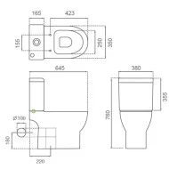 Bathco Ottawa kompakt WC 62x38 4542/UF Kompakty WC