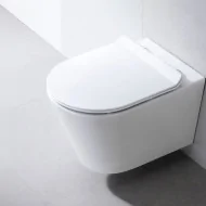 Bathco Sintra bezkołnierzowa miska WC wisząca z deską 4551
