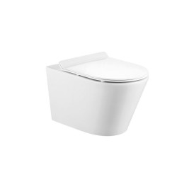 Bathco Sintra bezkołnierzowa miska WC wisząca z deską 4551 Miski WC