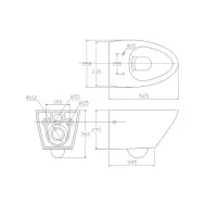 Bathco Cascais miska WC podwieszana z deską WC 4552 Miski WC