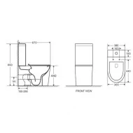 Bathco New Ronda kompakt WC z deską i zbiornikiem 4511R Kompakty WC