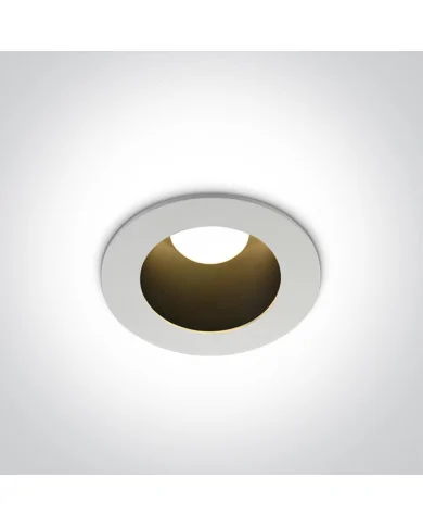One Light Volax oprawa do wbudowania wpust LED 8W biało-czarny 10108ED/W/B/W