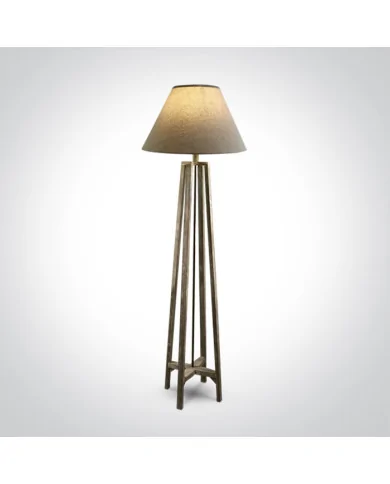 One Light Elif 2 lampa podłogowa z abażurem LED 12W kolor drewno 61118A