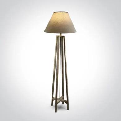 One Light Elif 2 lampa podłogowa z abażurem LED 12W kolor drewno 61118A