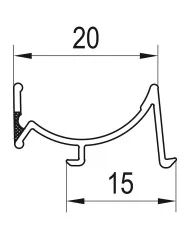 Ronal SanSwiss USZCZELKA POZIOMA SZKŁO 6mm L1000 93100.KD