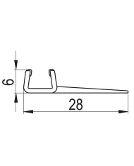 Ronal SanSwiss USZCZELKA PIONOWA SZKŁO 6mm, H:2000mm 82205.KD.TLS2