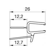 Ronal SanSwiss USZCZELKA 52203 POZIOMA SZKŁO 6mm, L:1000mm 52203U.KD.1000.F