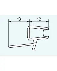 Ronal SanSwiss USZCZELKA 51205 PIONOWA SZKŁO 8mm, H:2000mm 51205.KD.2000