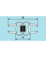 Ronal SanSwiss uszczelki pionowe magnetyczne do szkła 6 mm H:2000 mm 42352.KD.2000