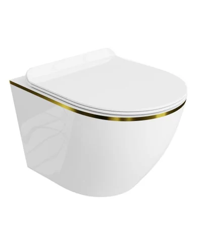 Lavita Sofi Slim Gold Line miska WC z deską 36x49 5900378319054