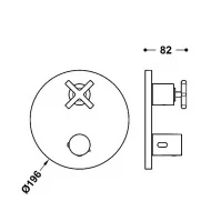 Tres Mont Blanc bateria wannowo-prysznicowa podtynkowa termostatyczna czarny mat 28325001NM