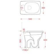 ArtCeram Civtas miska WC stojąca 54x36 biała CIV002 Miski WC