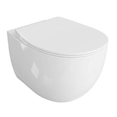 Lavita Mondo miska WC z deską wolnoopadającą 37x50 biały połysk