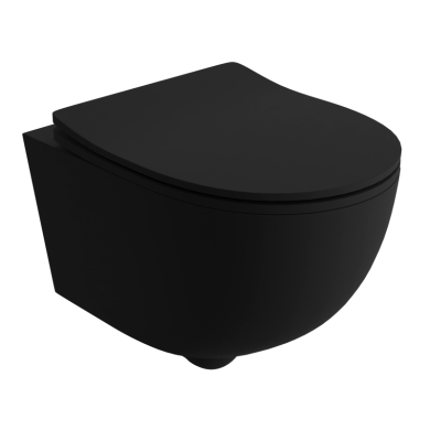 Lavita Brava Black miska WC wisząca z deską czarny mat 5900378335191