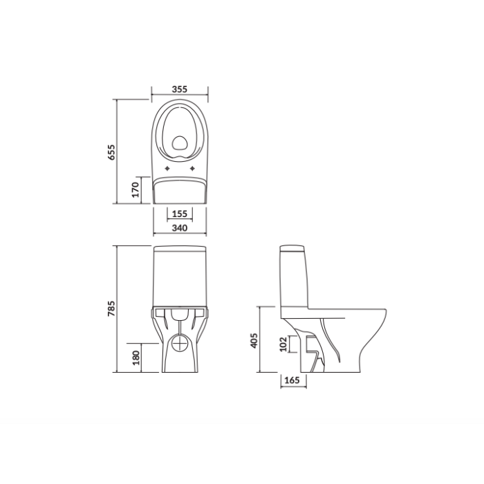 Cersanit Moduo zestaw kompaktowy WC 65,5x35,5x78,5 biały