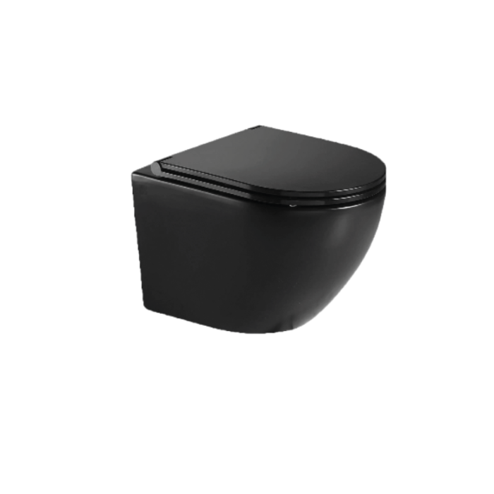 Emporia Nox 1.0 miska WC z deską wolnoopadającą 49x37 czarny mat LT-046E-NR-MB