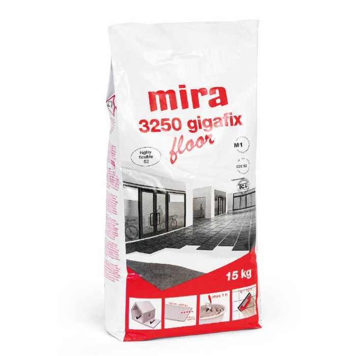 Klej Mira 3250 Gigafix Floor klej biały low dust C2E S2 15 kg