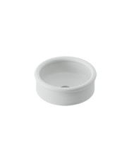 Bathco Dinan 38 cm umywalka nablatowa okrągła biały mat 4151