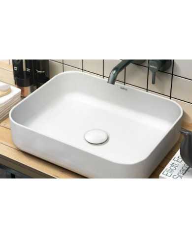 Bathco ceramiczny korek klik-klak do umywalek bez przelewu biały mat 0212BL