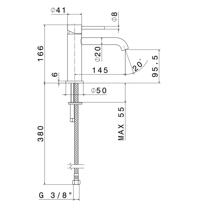 Newform X-Steel 316 bateria umywalkowa miedź szczotkowana PVD