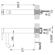 Kohlman Axel Black bateria umywalkowa wysoka czarny mat QB170AB