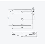 Excellent Holmi 59 umywalka nablatowa prostokątna CEAC.3201.590.WH