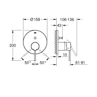 Grohe Essence New bateria jednouchwytowa bateria podtynkowa 2-wyjścia Cool Sunrise