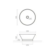 Bathco Atelier Etna mármol gris/oro umywalka nablatowa 39x16 00457 Umywalki nablatowe