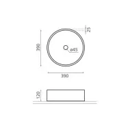 Bathco Salces umywalka nablatowa 36 cm okrągła beton architektoniczny Umywalki do łazienek