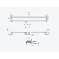 Excellent Stilio odpływ liniowy prysznicowy 80 cm z rusztem do wypełnienia płytką stal nierdzewna