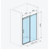 Excellent Rols drzwi wnękowe przesuwne 120x200 z powłoką CleanControl chrom