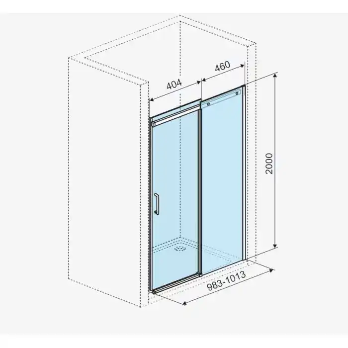 Excellent Rols drzwi wnękowe przesuwne 100x200 z powłoką CleanControl chrom