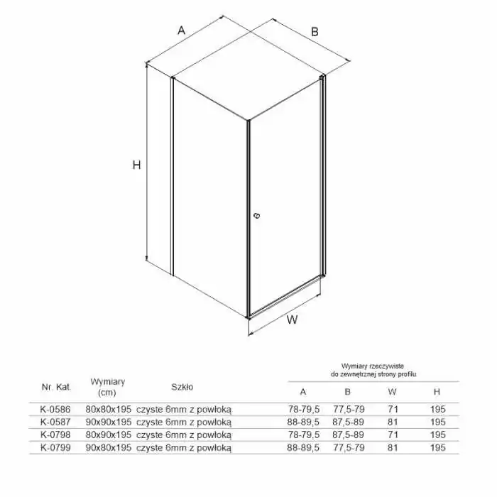 New Trendy Superia kabina prysznicowa 90x90 pojedyncze drzwi Active Shield K-0587