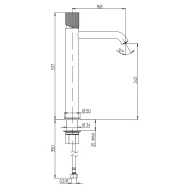 Paini COX Grip bateria umywalkowa 240 b/k stojąca czarny szczotkowany 7GPZ205OLL