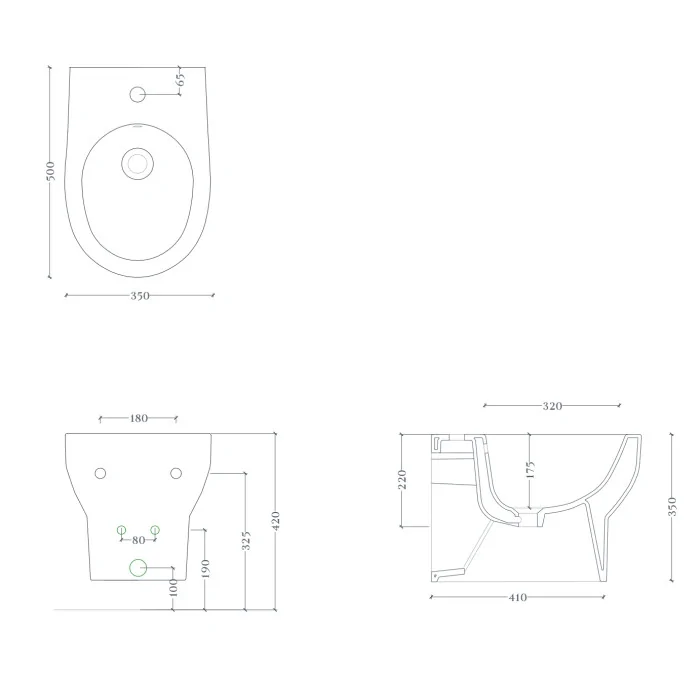 ArtCeram Smarty 2.0 bidet wiszący 35x50 biały SMB001 Bidety