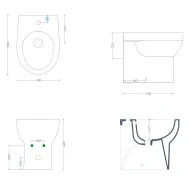 ArtCeram Smarty 2.0 bidet stojący 35x50 biały SMB002 Bidety