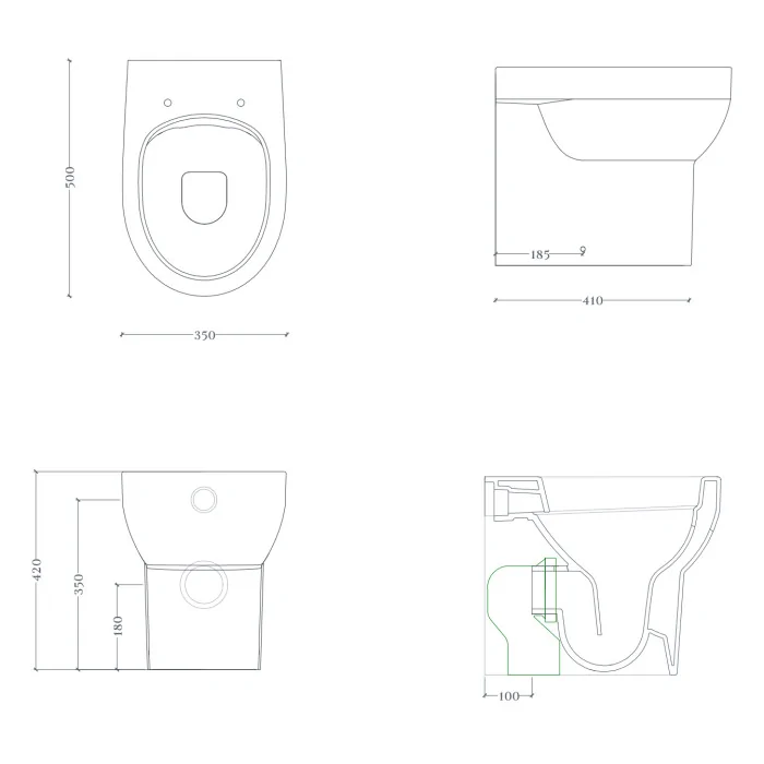 ArtCeram Smarty 2.0 miska WC 35x50 stojąca SMV002 Łazienka