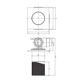 Omnires Countour bateria prysznicowa podtynkowa miedź szczotkowana CT8045CPB