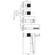 Omnires Countour bateria wannowa 4-otworowa miedź szczotkowana CT8032CPB