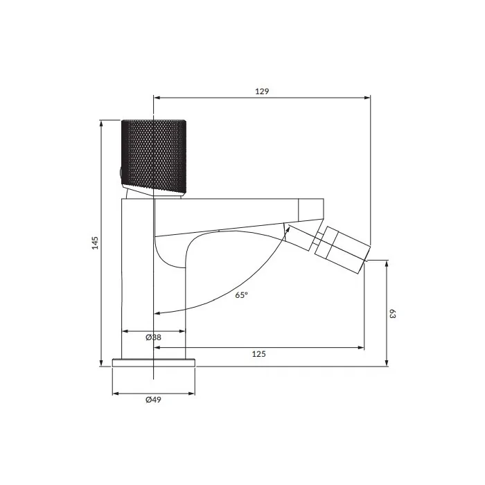 Omnires Countour bateria bidetowa miedź szczotkowana CT8020CPB