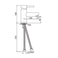 Jaquar Florentine bateria umywalkowa stojąca chrom FLR-CHR-5001B10