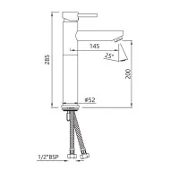 Jaquar Florentine bateria umywalkowa stojąca wysoka chrom FLR-CHR-5005NB10